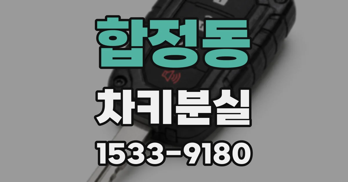 합정동 차키분실