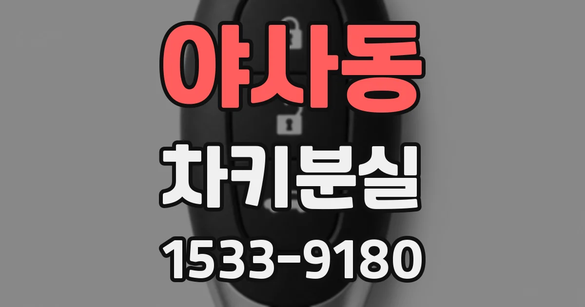야사동 차키분실