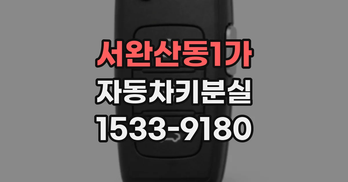 서완산동1가 자동차키분실