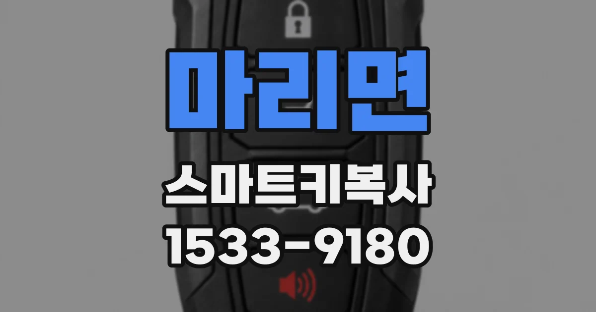 마리면 스마트키복사