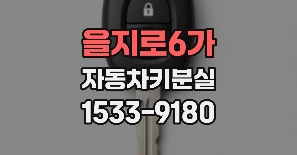 을지로6가 자동차키분실