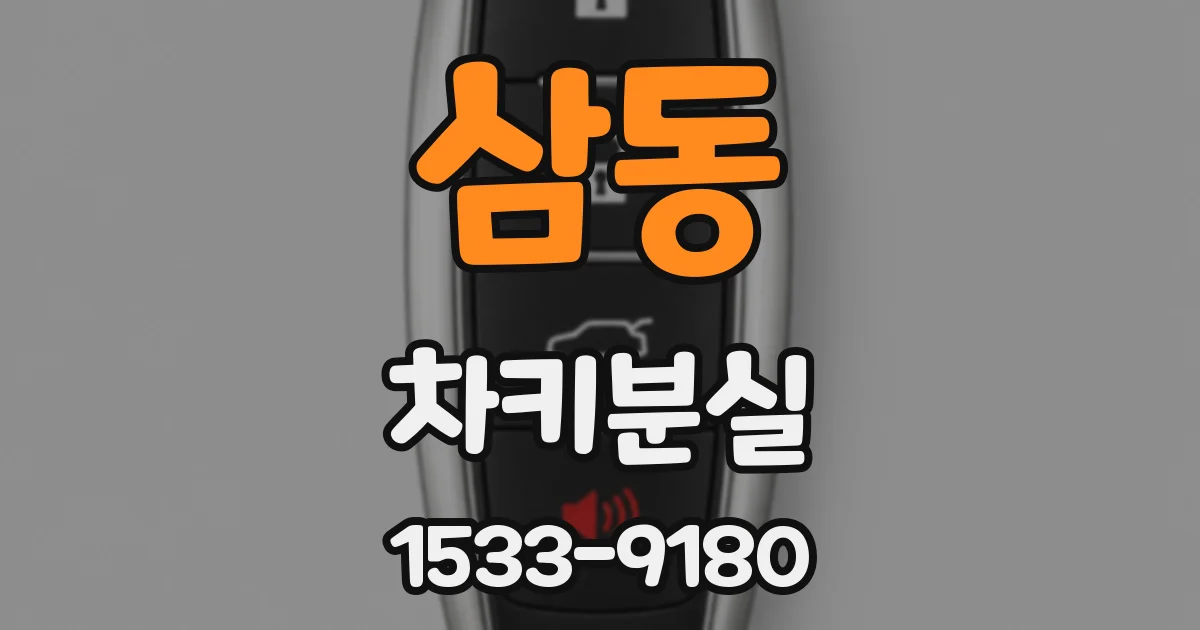삼동 차키분실