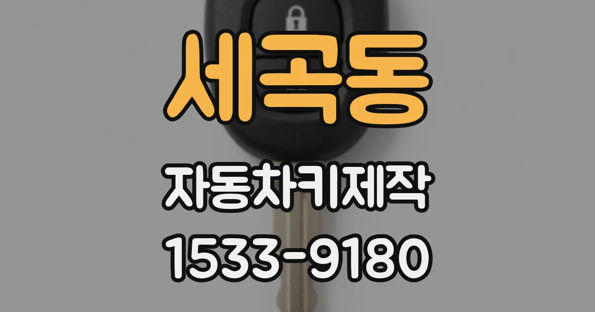 세곡동 자동차키제작