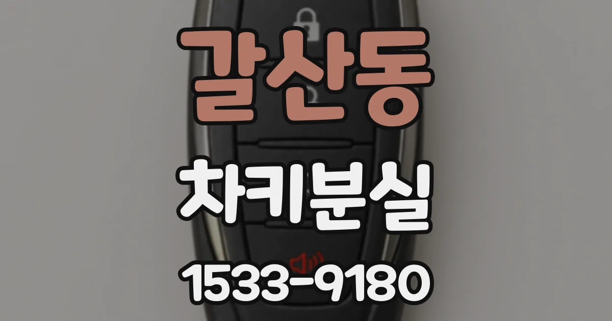 갈산동 차키분실