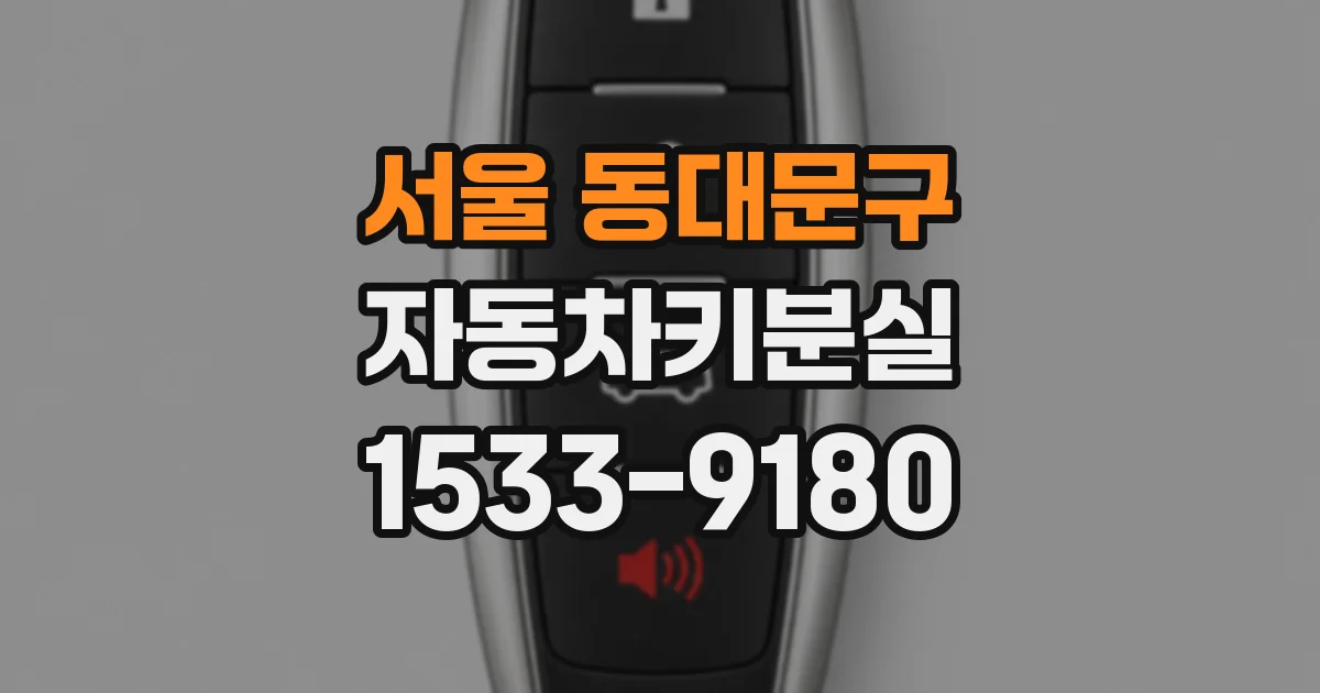서울 동대문구 자동차키분실