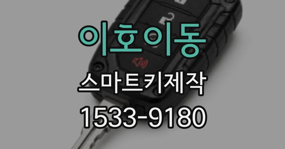 이호이동 스마트키제작