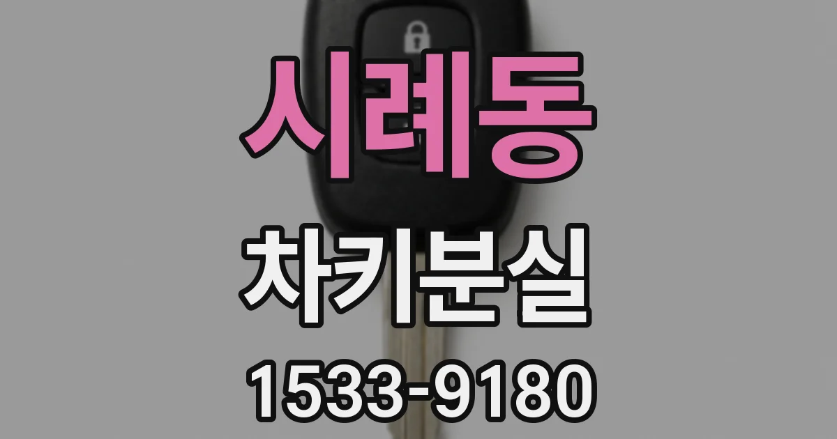 시례동 차키분실