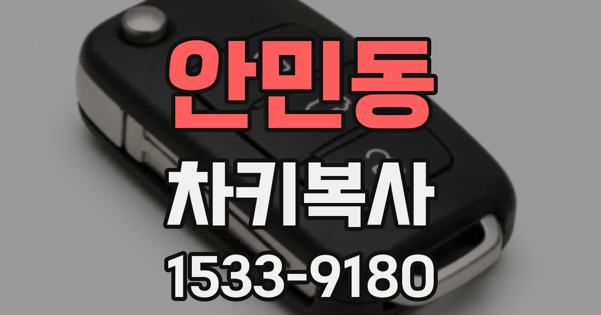 안민동 차키복사
