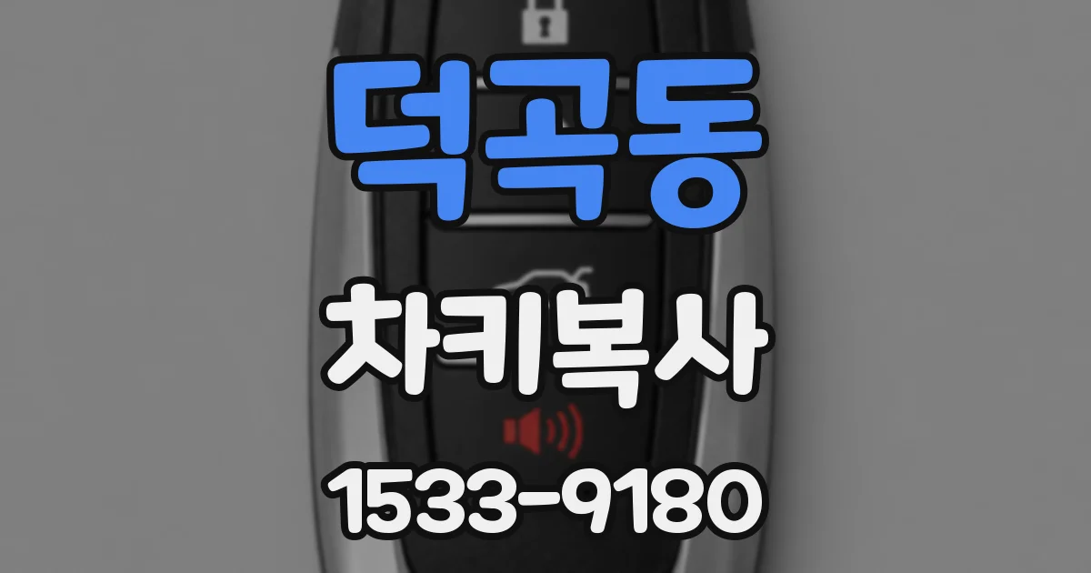 덕곡동 차키복사