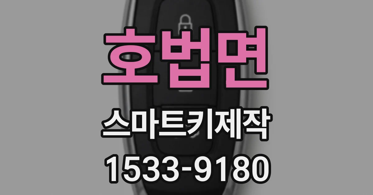 호법면 스마트키제작