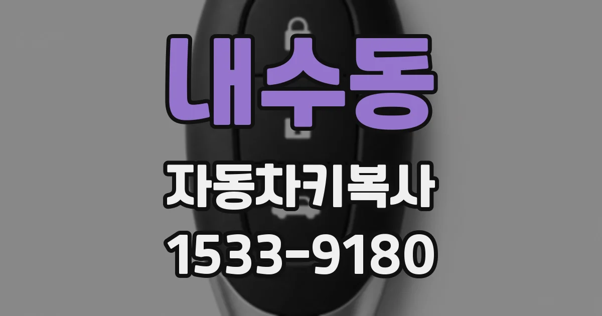 내수동 자동차키복사