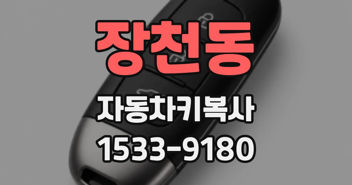 장천동 자동차키복사