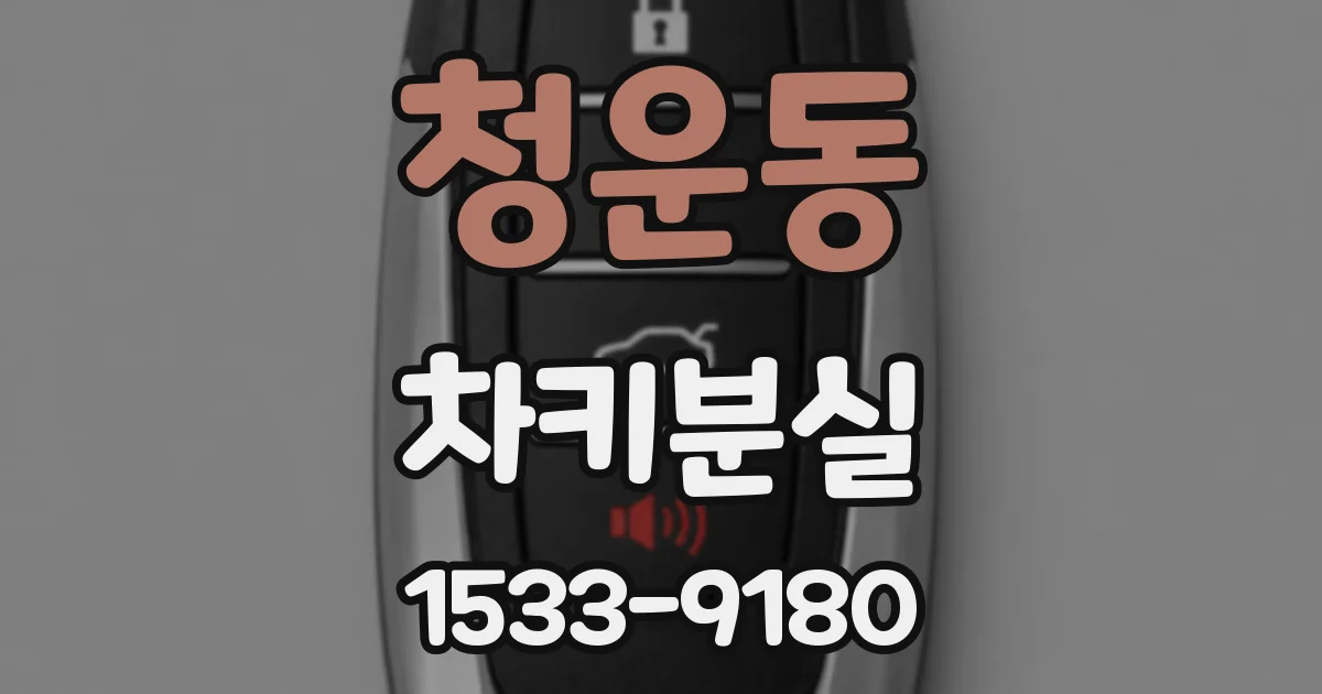 청운동 차키분실