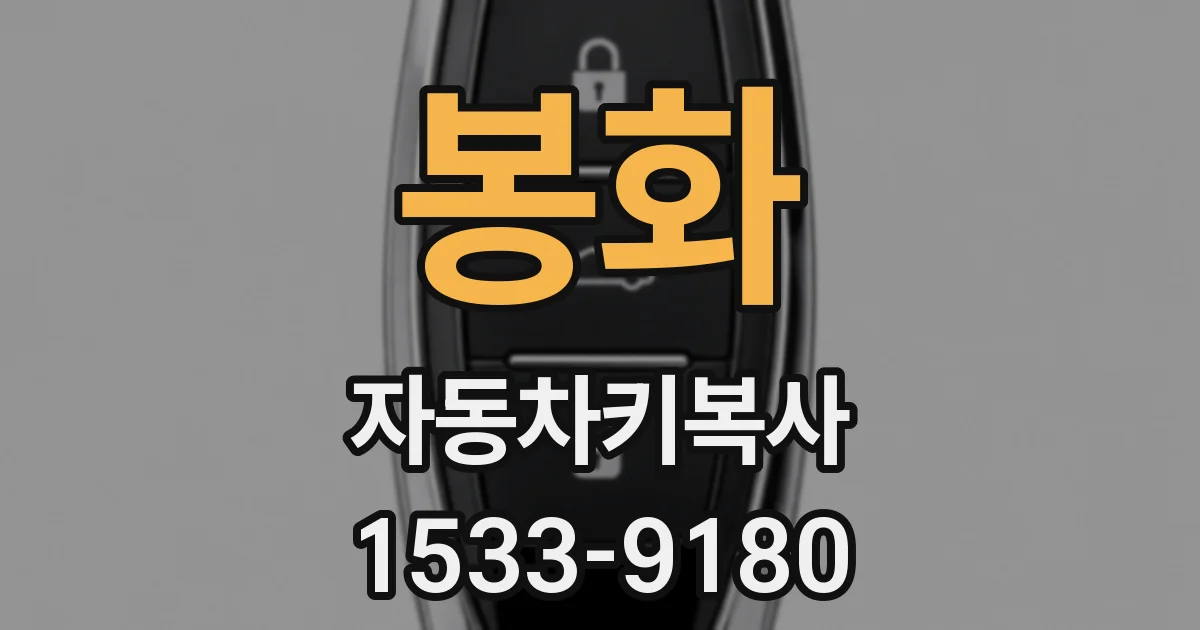 봉화 자동차키복사