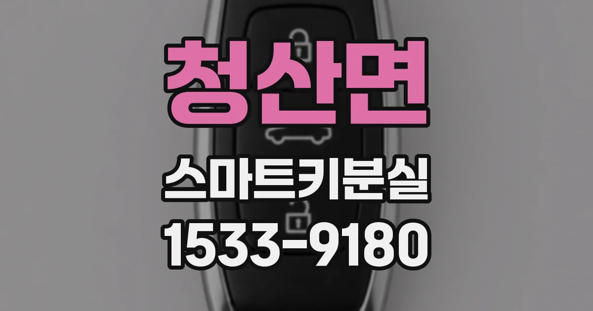 청산면 스마트키분실
