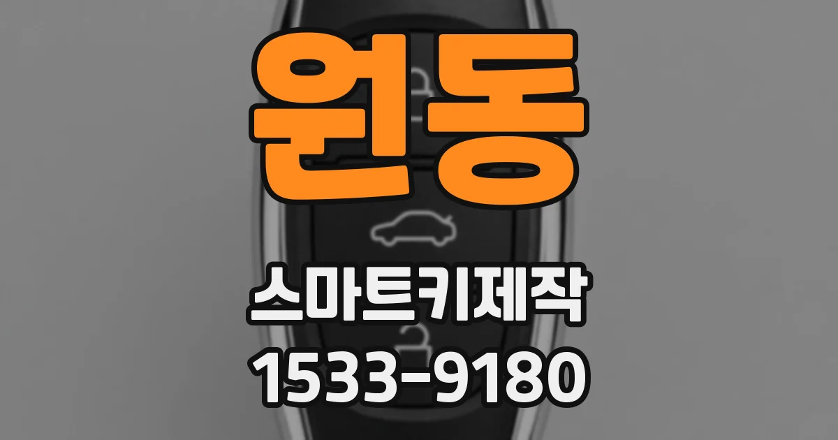 원동 스마트키제작