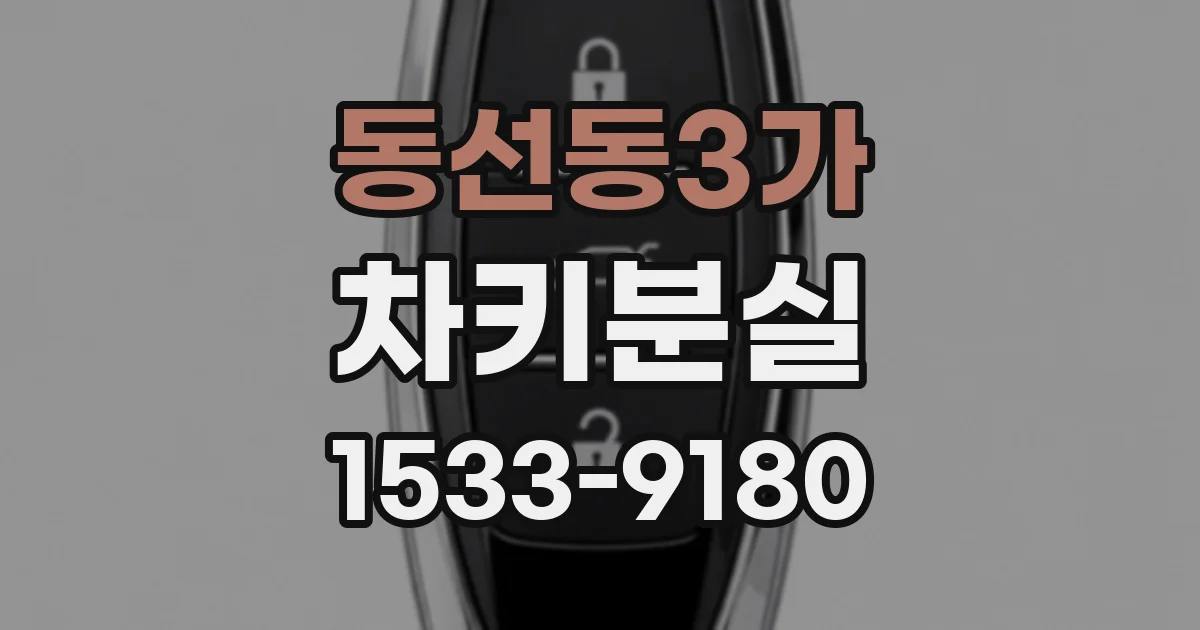 동선동3가 차키분실