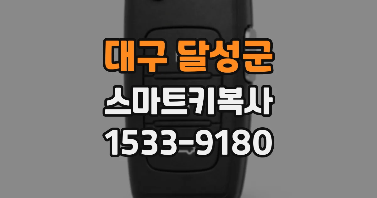 대구 달성군 스마트키복사