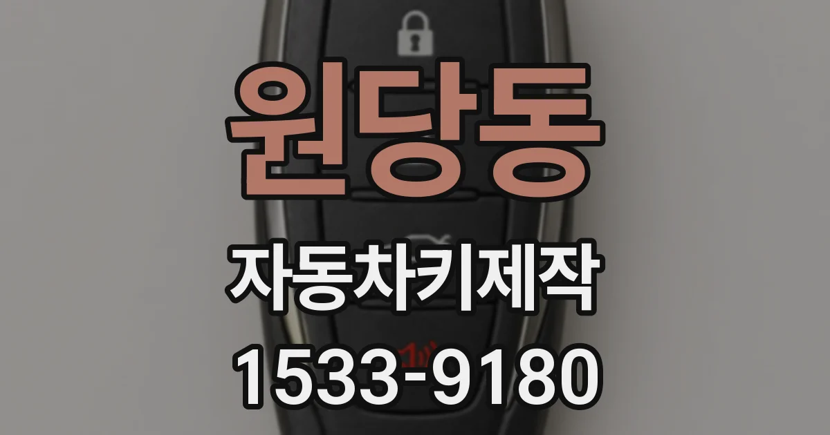 원당동 자동차키제작