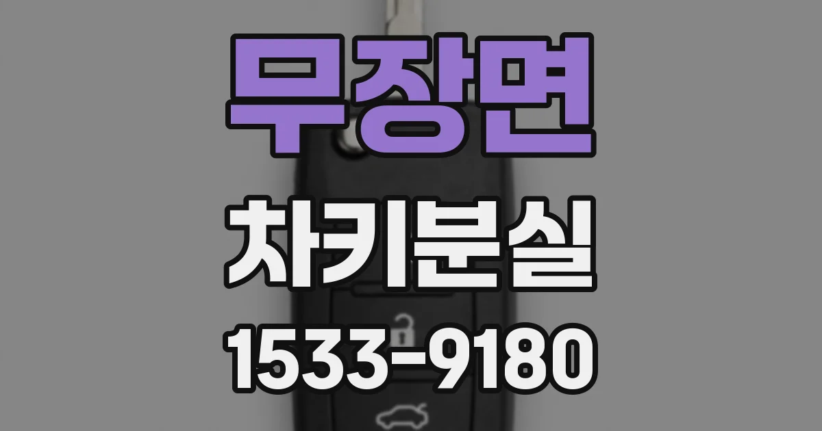 무장면 차키분실