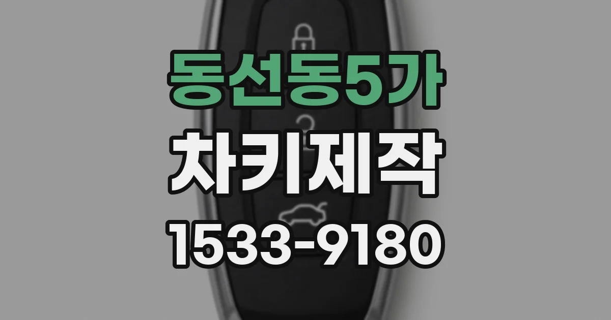 동선동5가 차키제작