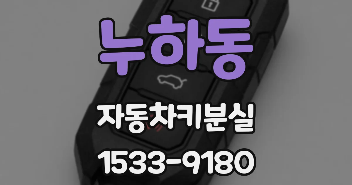 누하동 자동차키분실