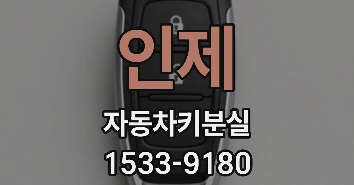 인제 자동차키분실
