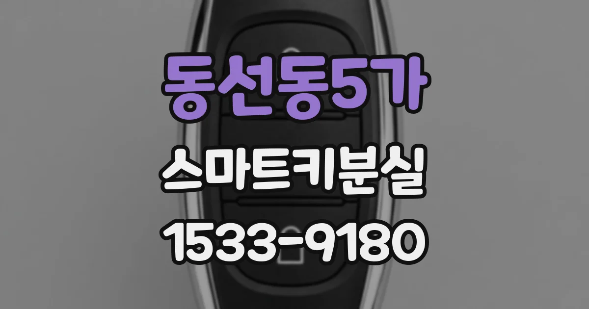 동선동5가 스마트키분실