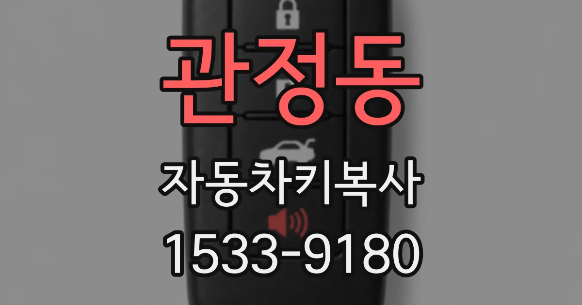 관정동 자동차키복사