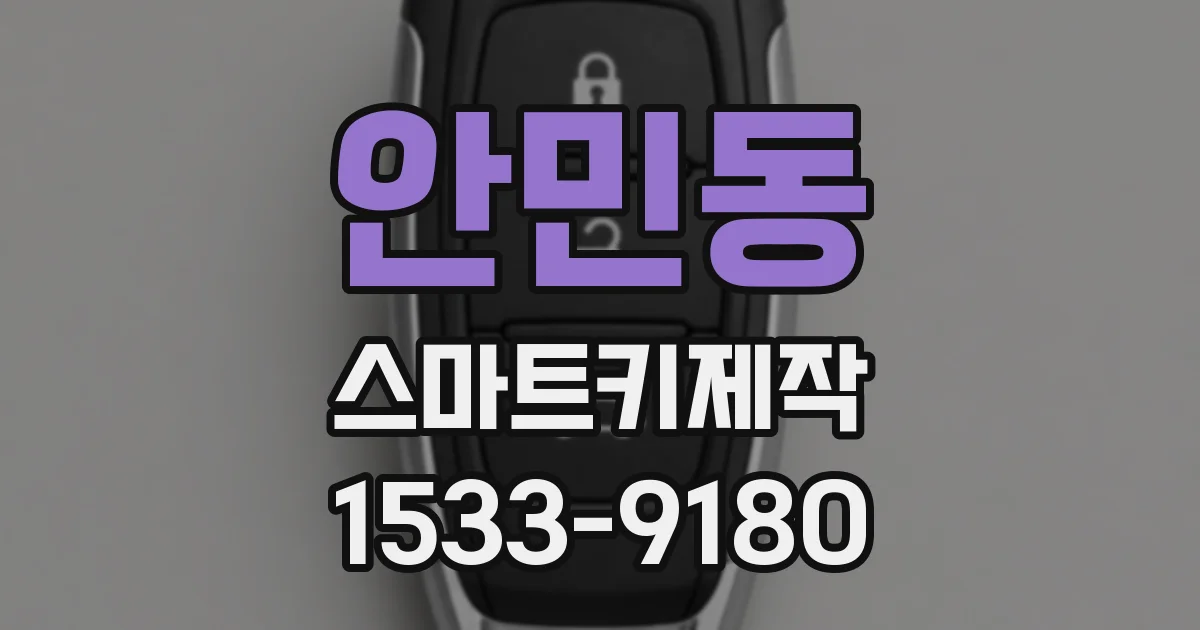 안민동 스마트키제작