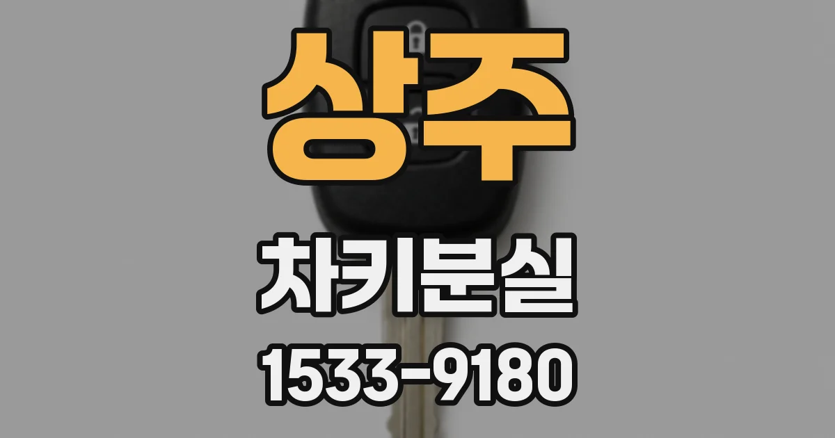 상주 차키분실