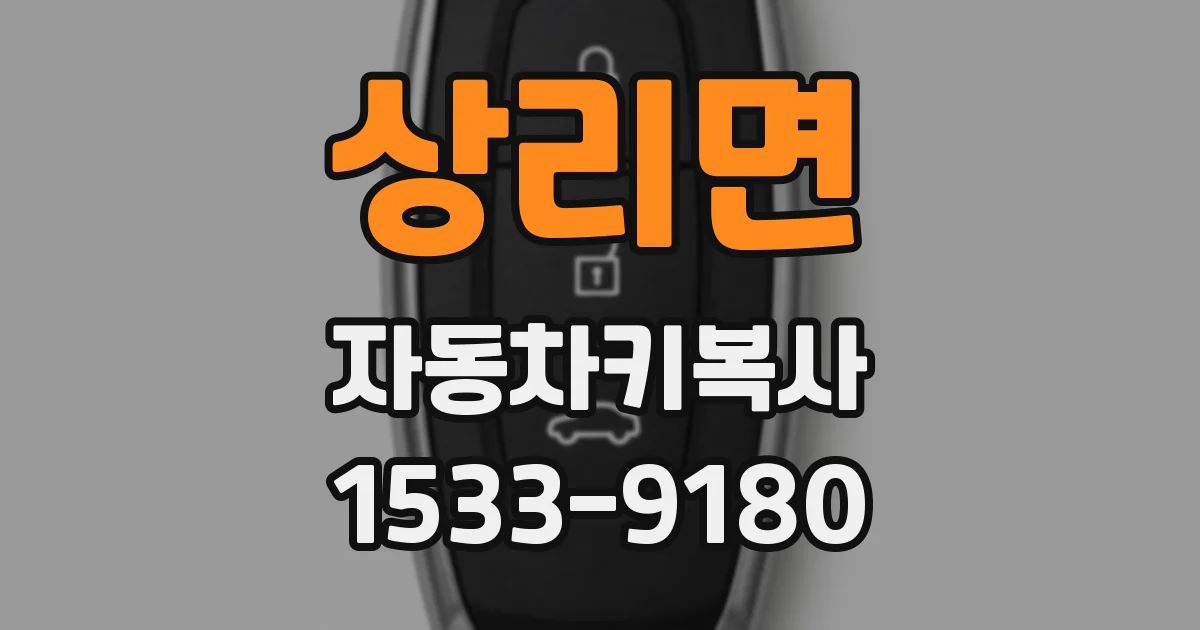 상리면 자동차키복사