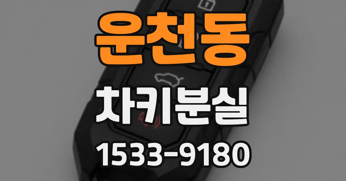 운천동 차키분실