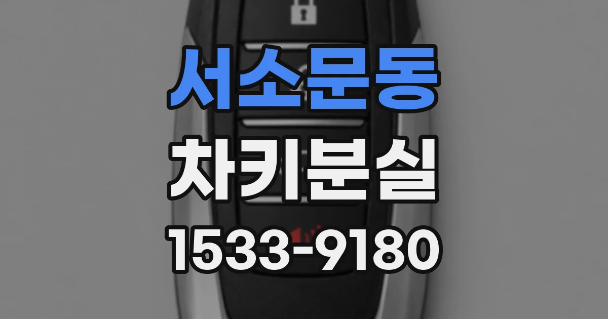 서소문동 차키분실