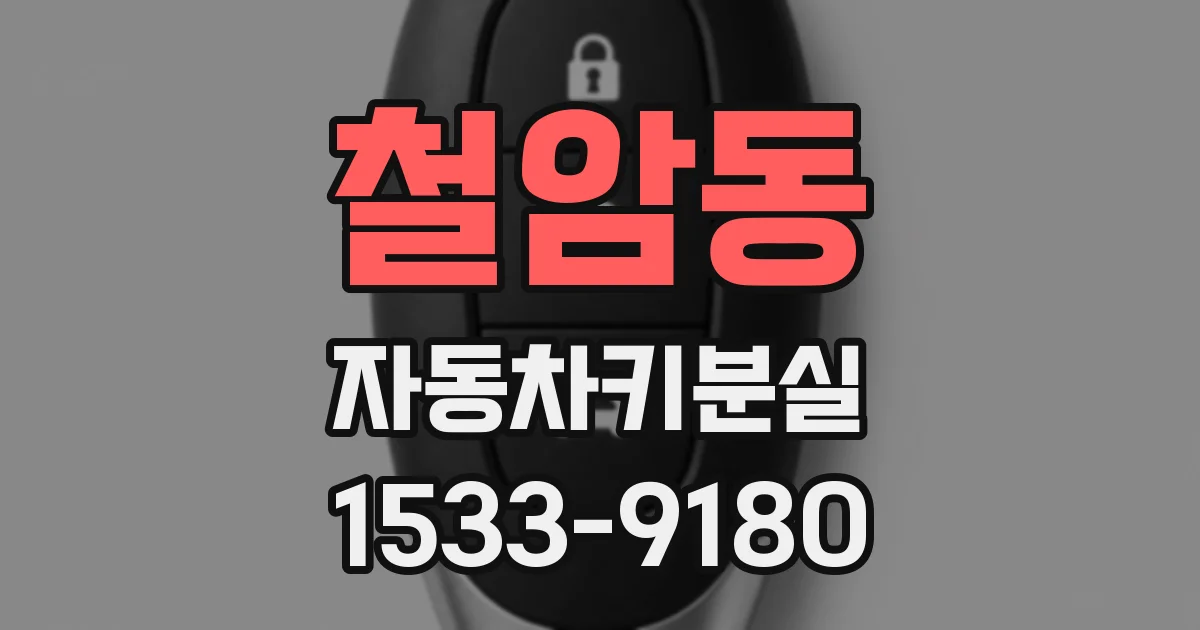 철암동 자동차키분실