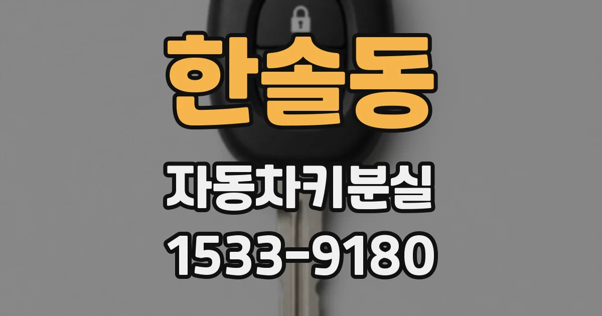한솔동 자동차키분실