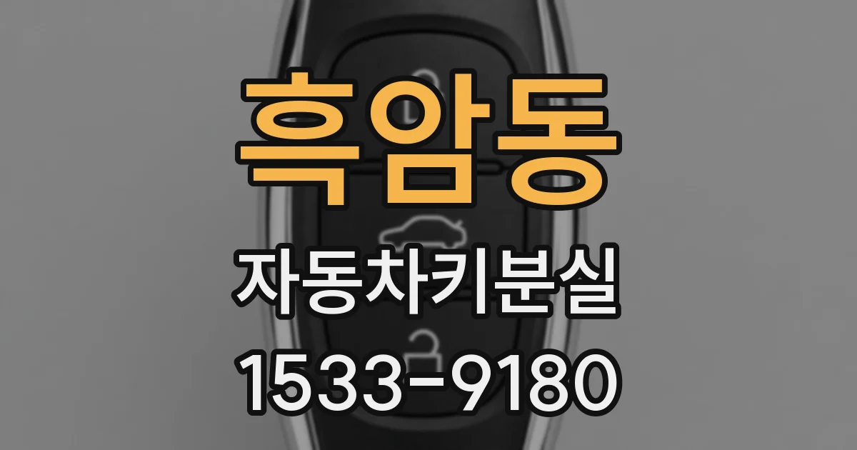 흑암동 자동차키분실