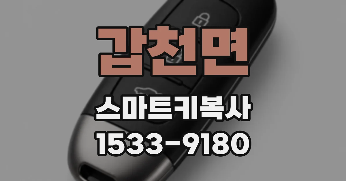 갑천면 스마트키복사