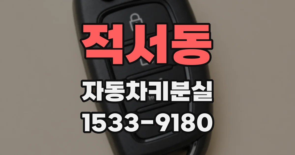 적서동 자동차키분실