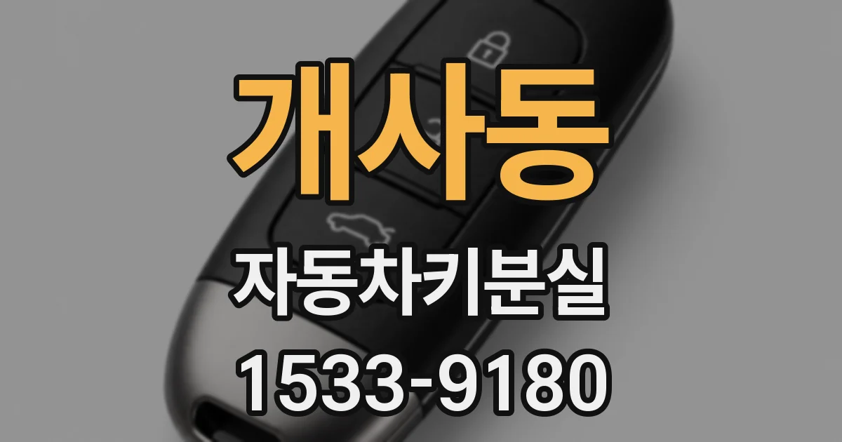 개사동 자동차키분실
