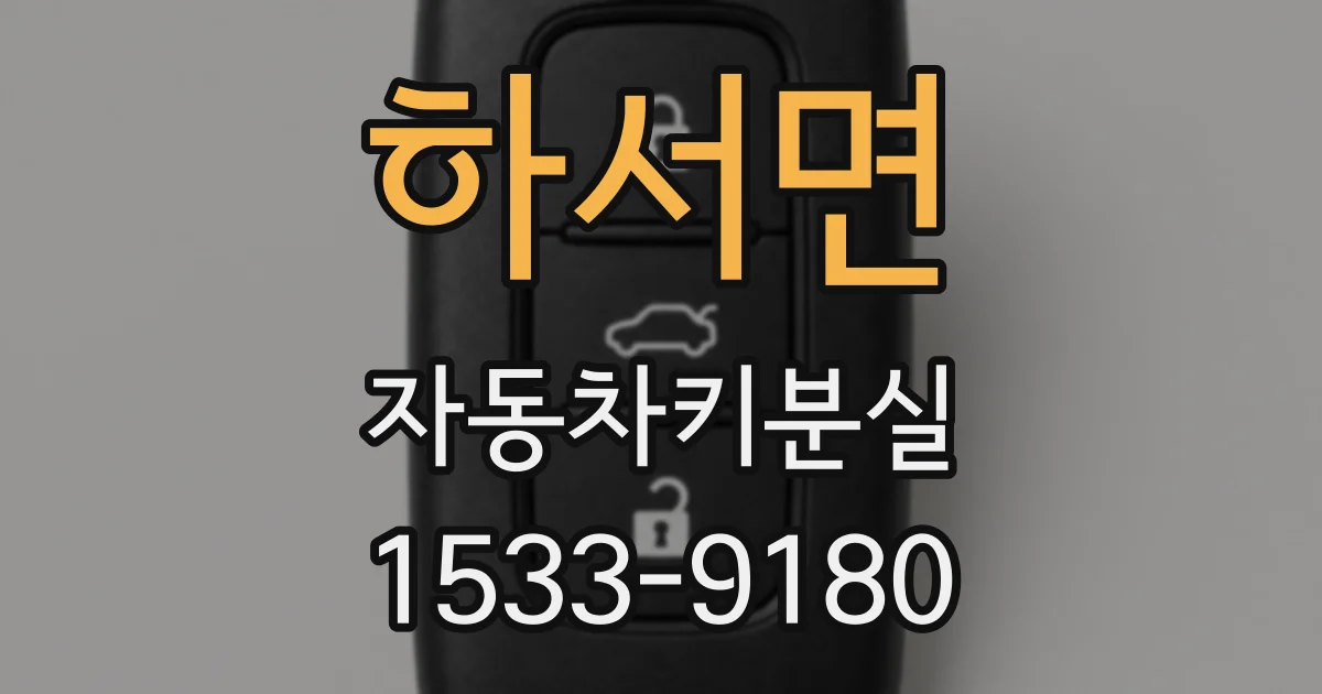 하서면 자동차키분실