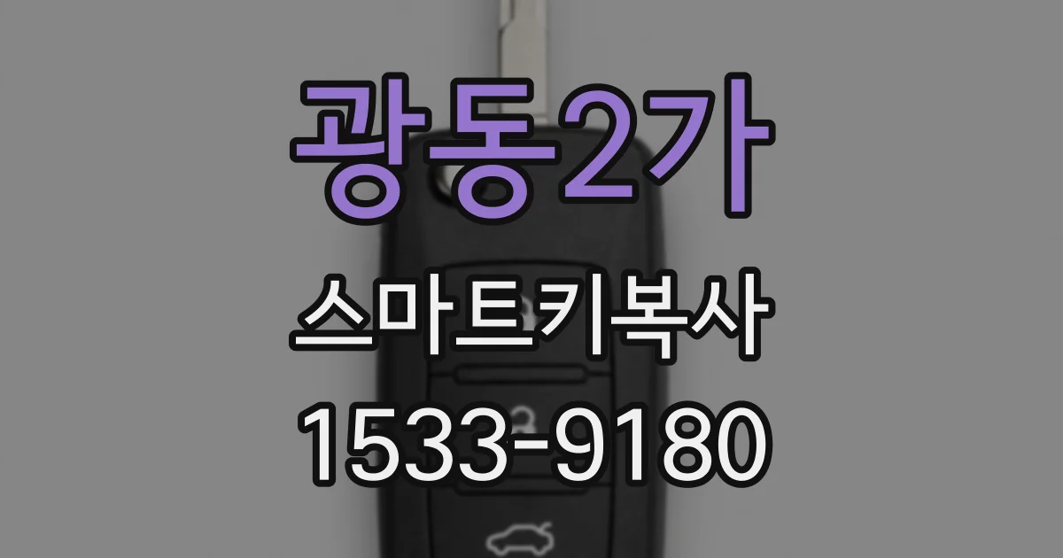 광동2가 스마트키복사