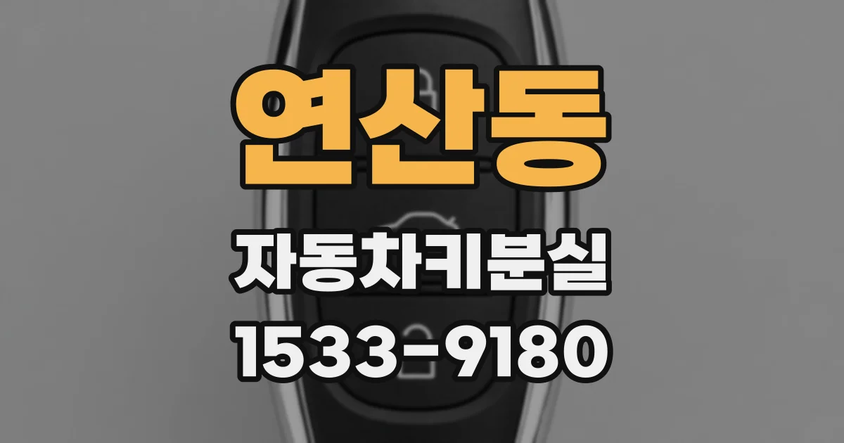 연산동 자동차키분실