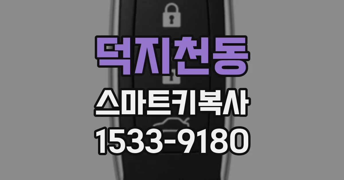 덕지천동 스마트키복사