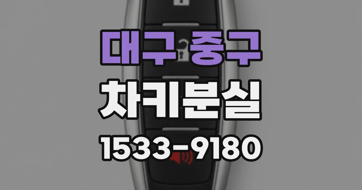 대구 중구 차키분실