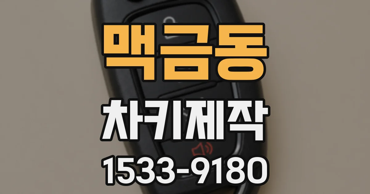 맥금동 차키제작