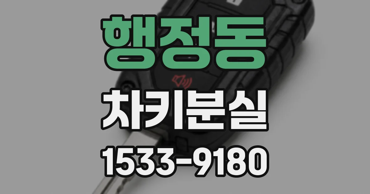 행정동 차키분실