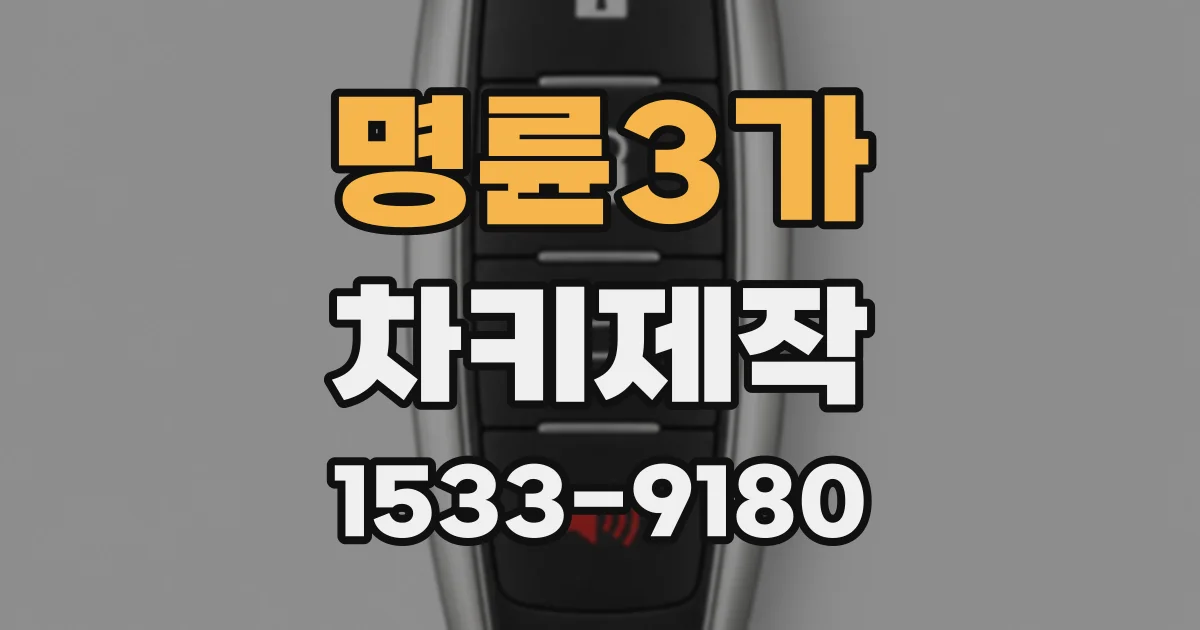 명륜3가 차키제작