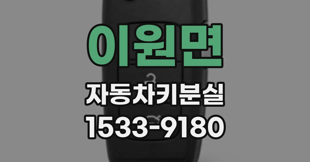 이원면 자동차키분실