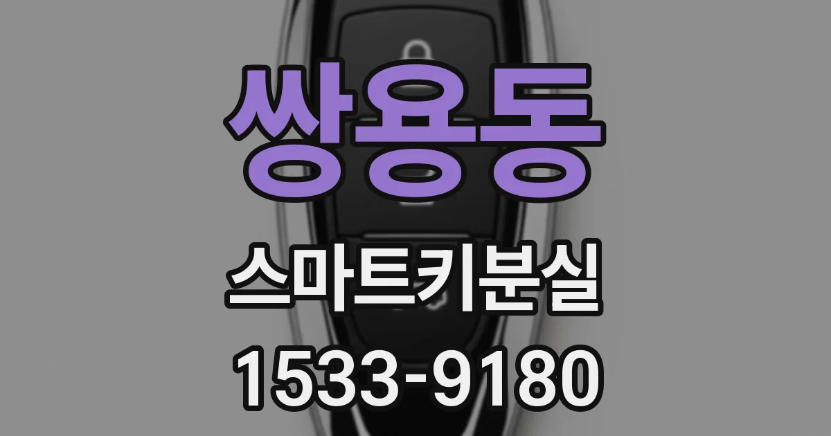 쌍용동 스마트키분실